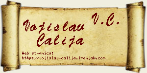 Vojislav Čalija vizit kartica